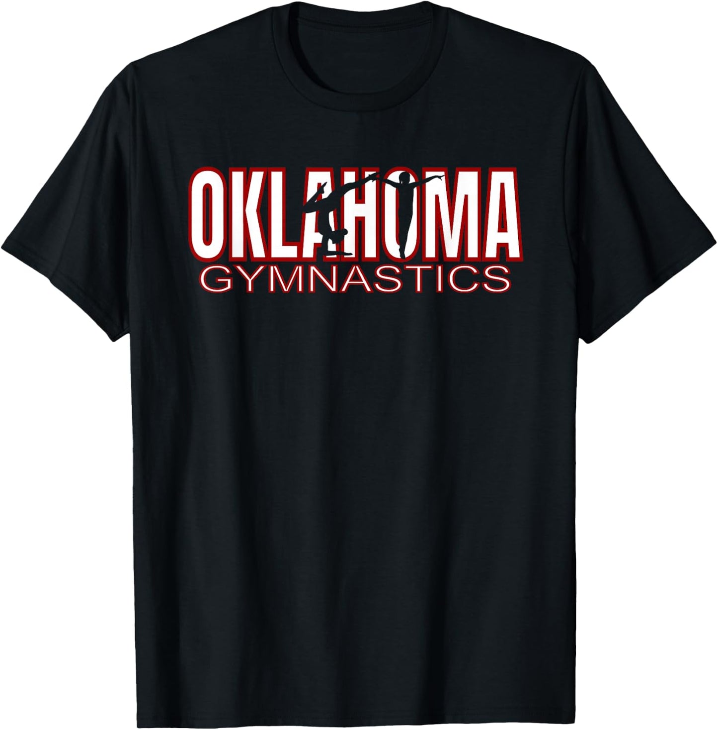 Oklahoma Gymnastics Competition Gymnast Tumbling Girl Gift Small T-Shirt - T-Shirt | Black