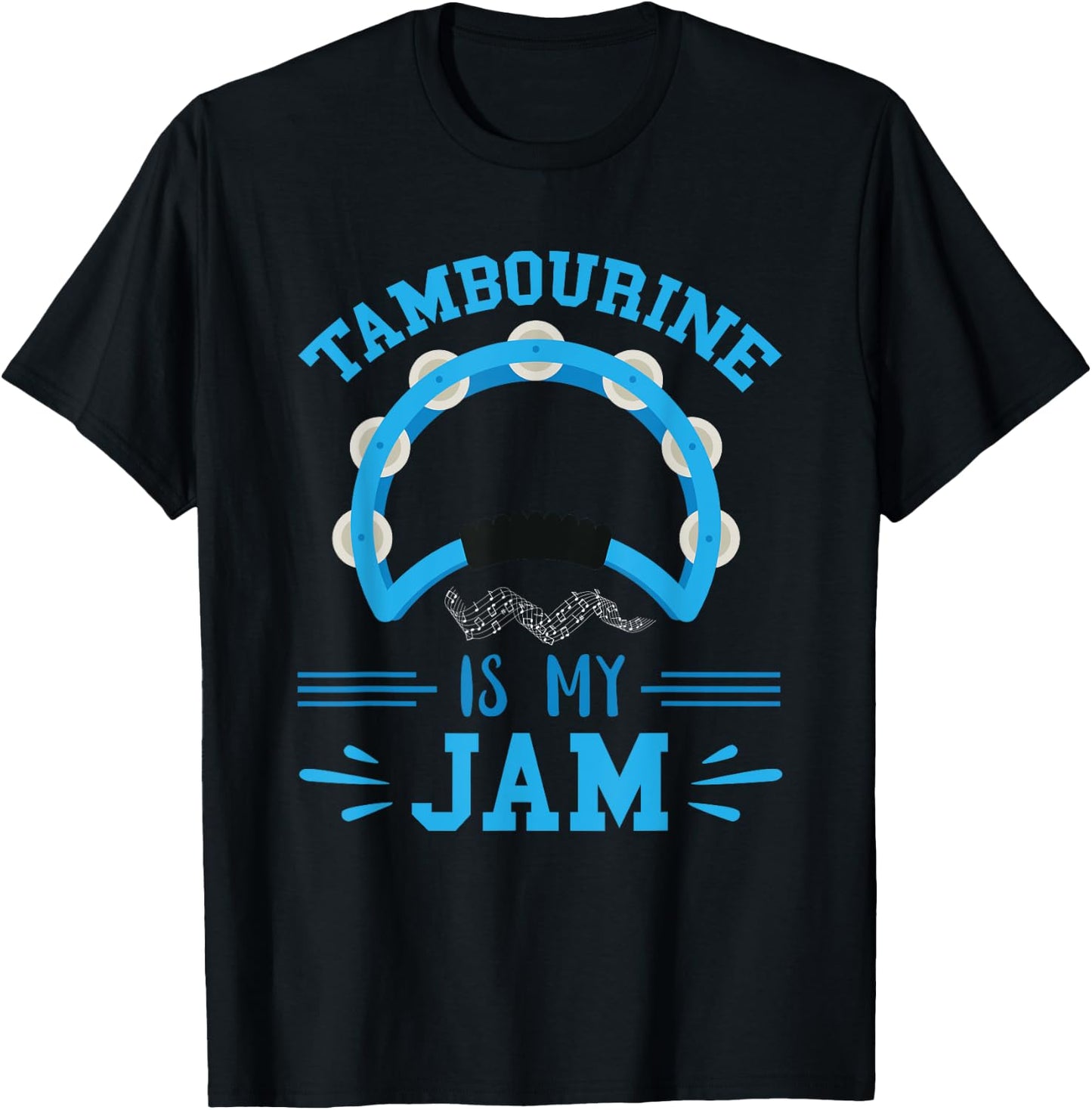 Tambourine Musical Instrument My Jam Tambourine Player T-Shirt - T-Shirt | Black
