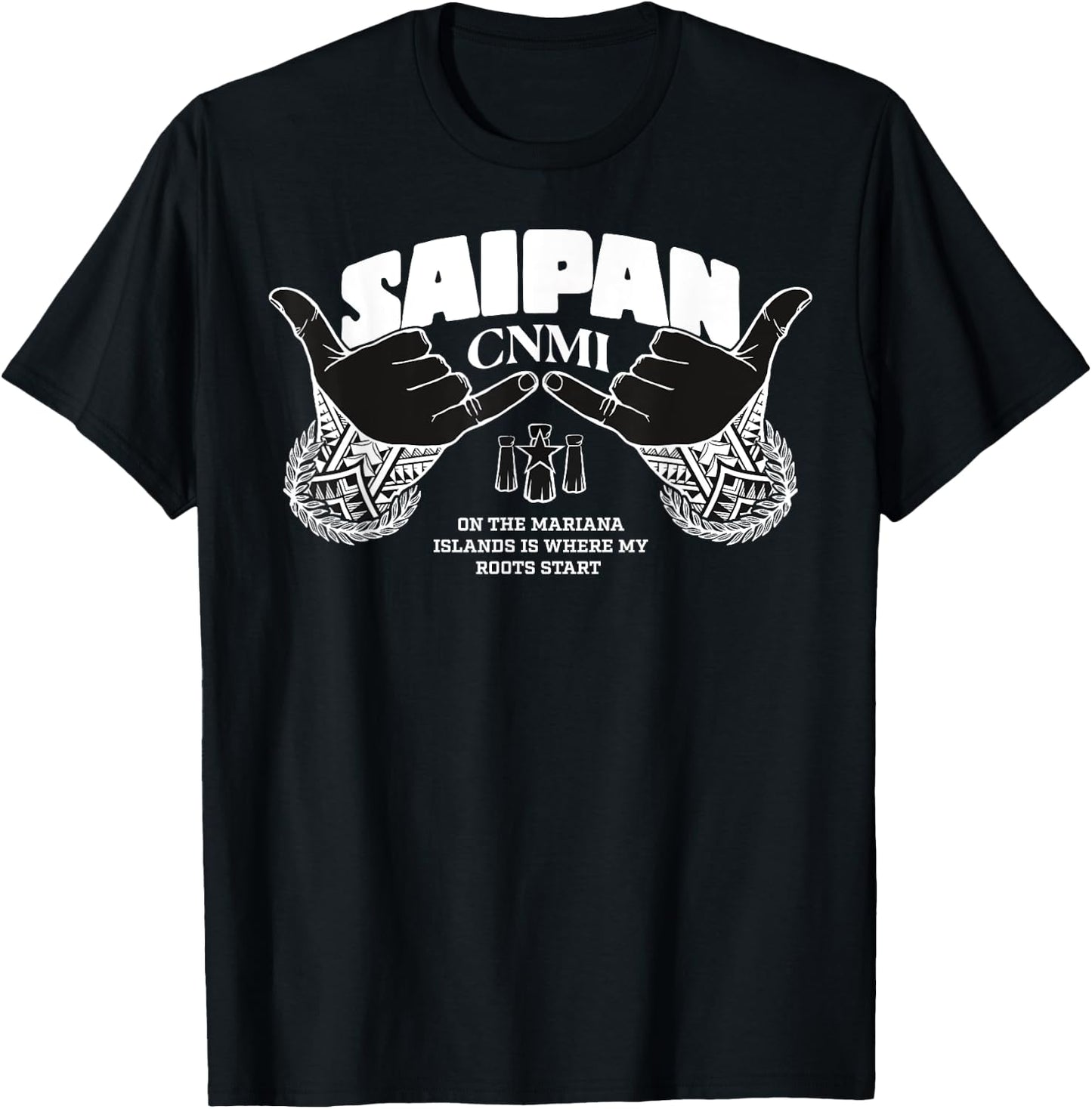 Saipan Mariana CNMI Chamorro T-Shirt - T-Shirt | Black