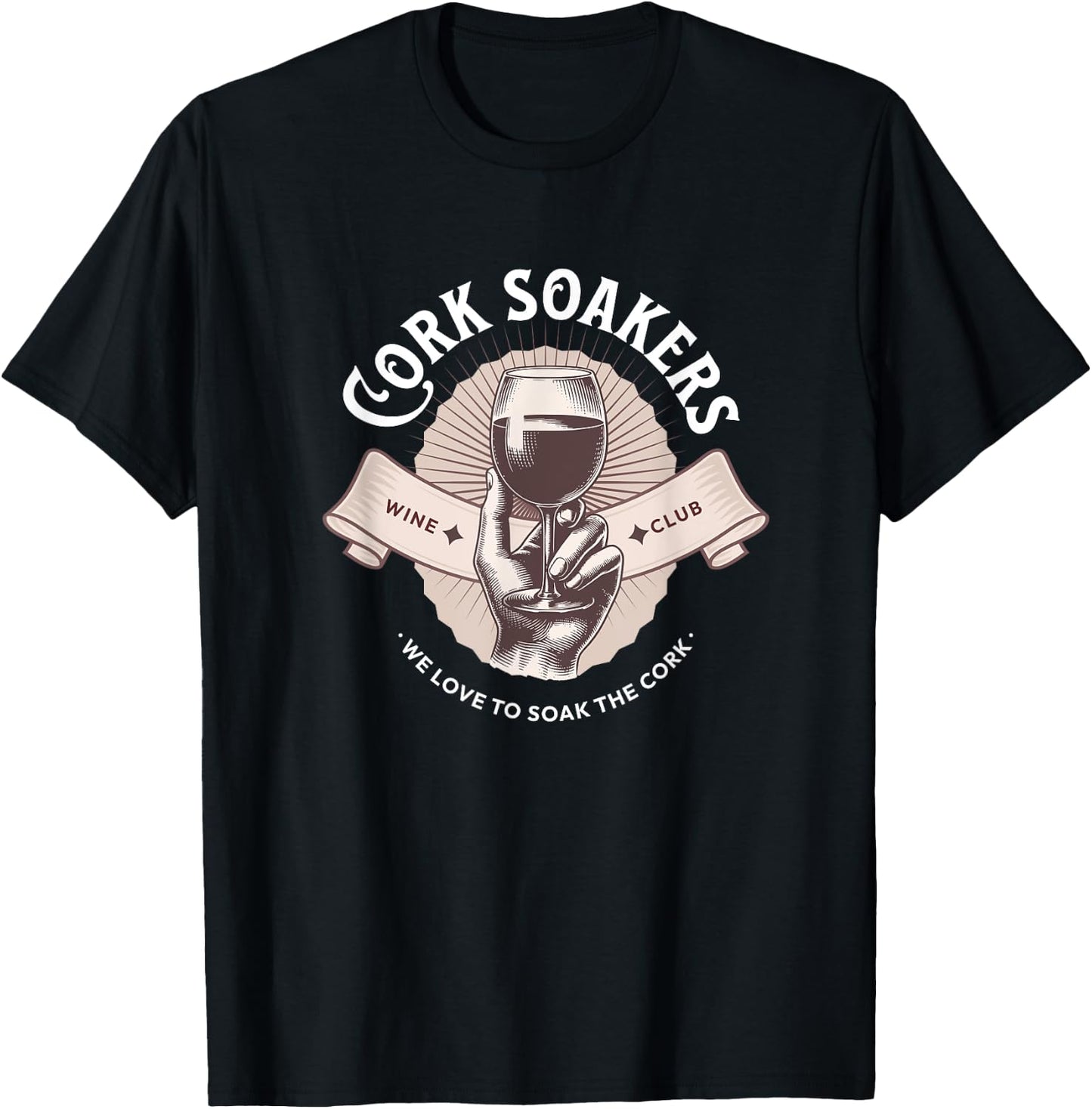 Cork Soakers Wine Club T-Shirt - T-Shirt | Black
