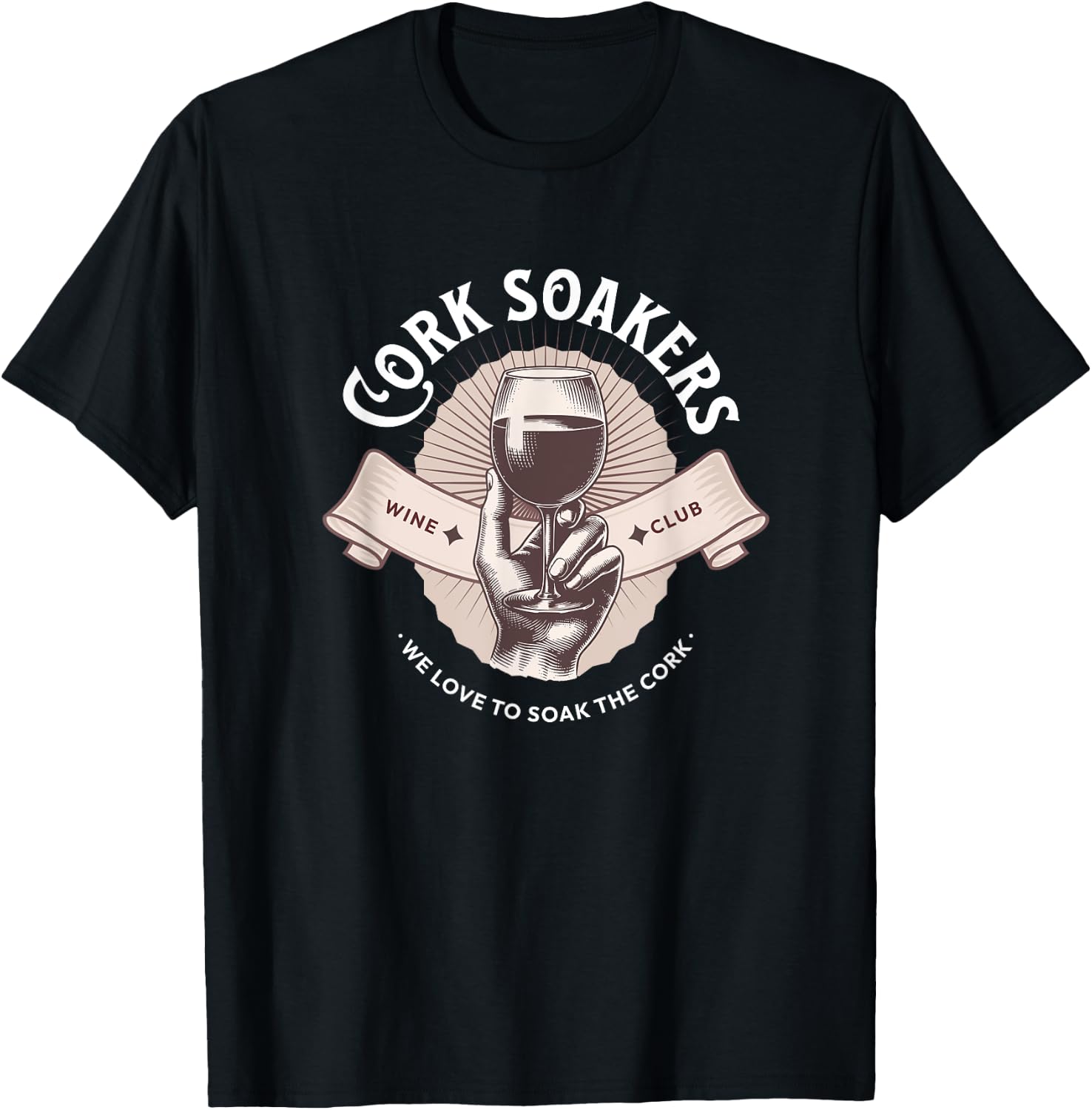 Cork Soakers Wine Club T-Shirt - T-Shirt | Black