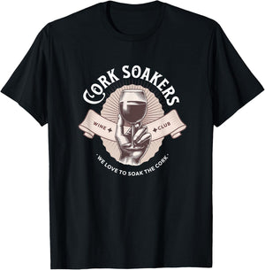 Cork Soakers Wine Club T-Shirt - T-Shirt | Black