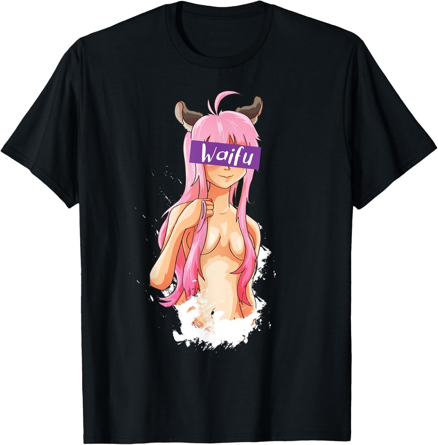 Waifu Anime Girl Manga Comic T-Shirt - T-Shirt | Black