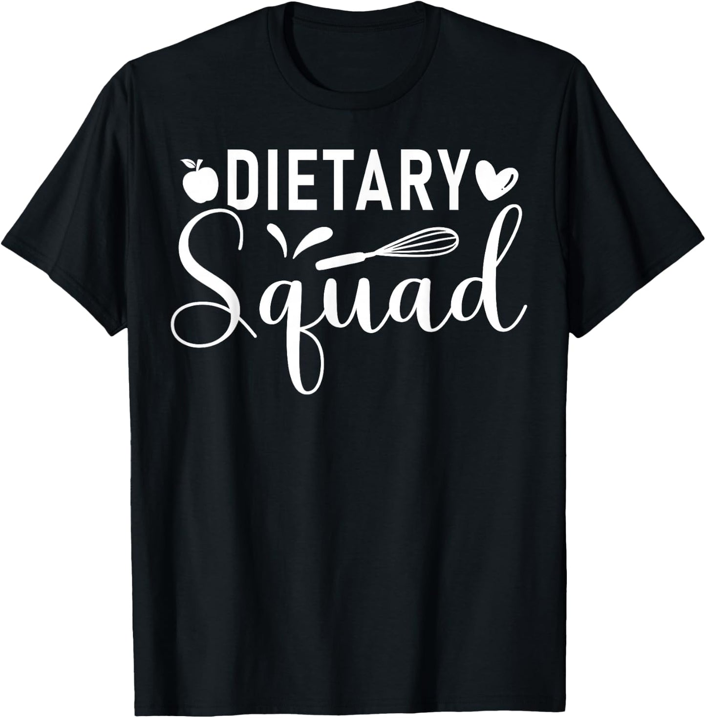 Cute Dietary Squad Dietary Manager Aide T-Shirt - T-Shirt | Black