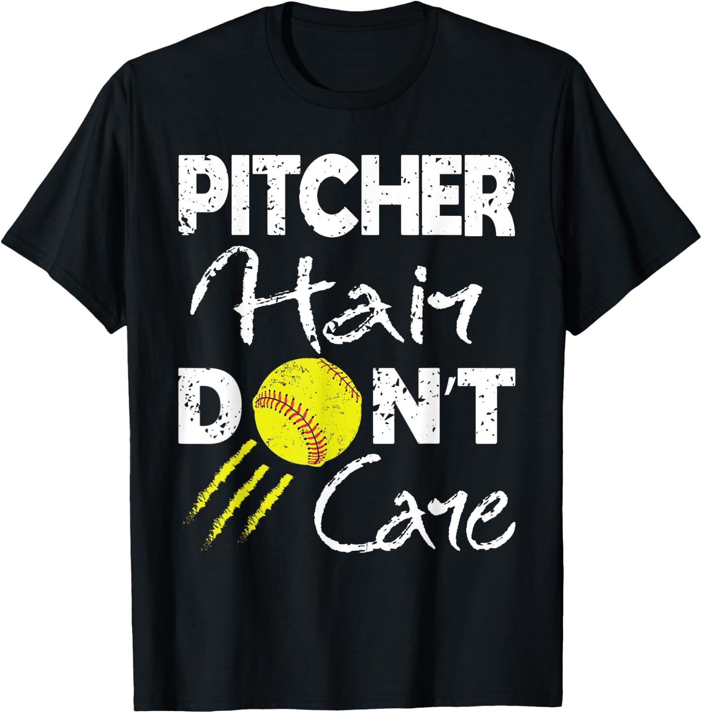 Funny Softball Game Player Sports Lover Gift Girls T-Shirt - T-Shirt | Black