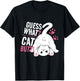 Guess What? Cat Butt! Funny Cat Saying for Cat Lovers Women T-Shirt - T-Shirt | Black