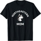 Northeastern University NEU Huskies Arched Mom T-Shirt - T-Shirt | Black