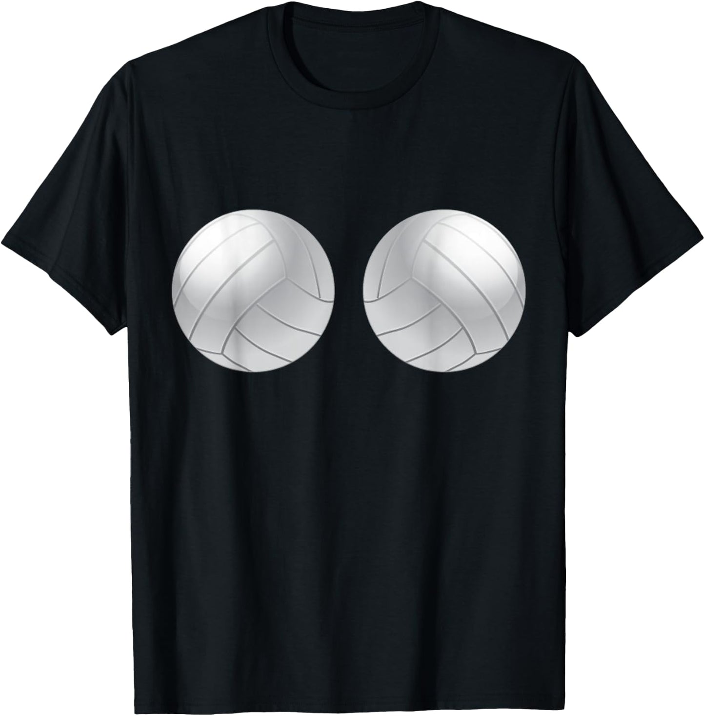 Volleyball Player Boobs Funny T-Shirt - T-Shirt | Black