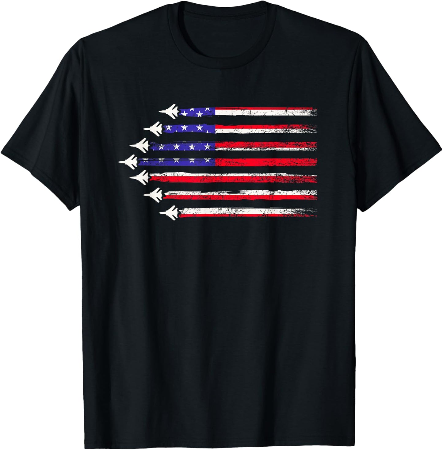 Air Force US Flag Military Retirement Gift Men Women Kids T-Shirt - T-Shirt | Black