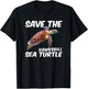 Save The Hawksbill Sea Turtle T-Shirt - T-Shirt | Black