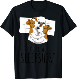 Sleeping Jack Russell Terrier Pyjamas Official Sleepshirt T-Shirt - T-Shirt | Black