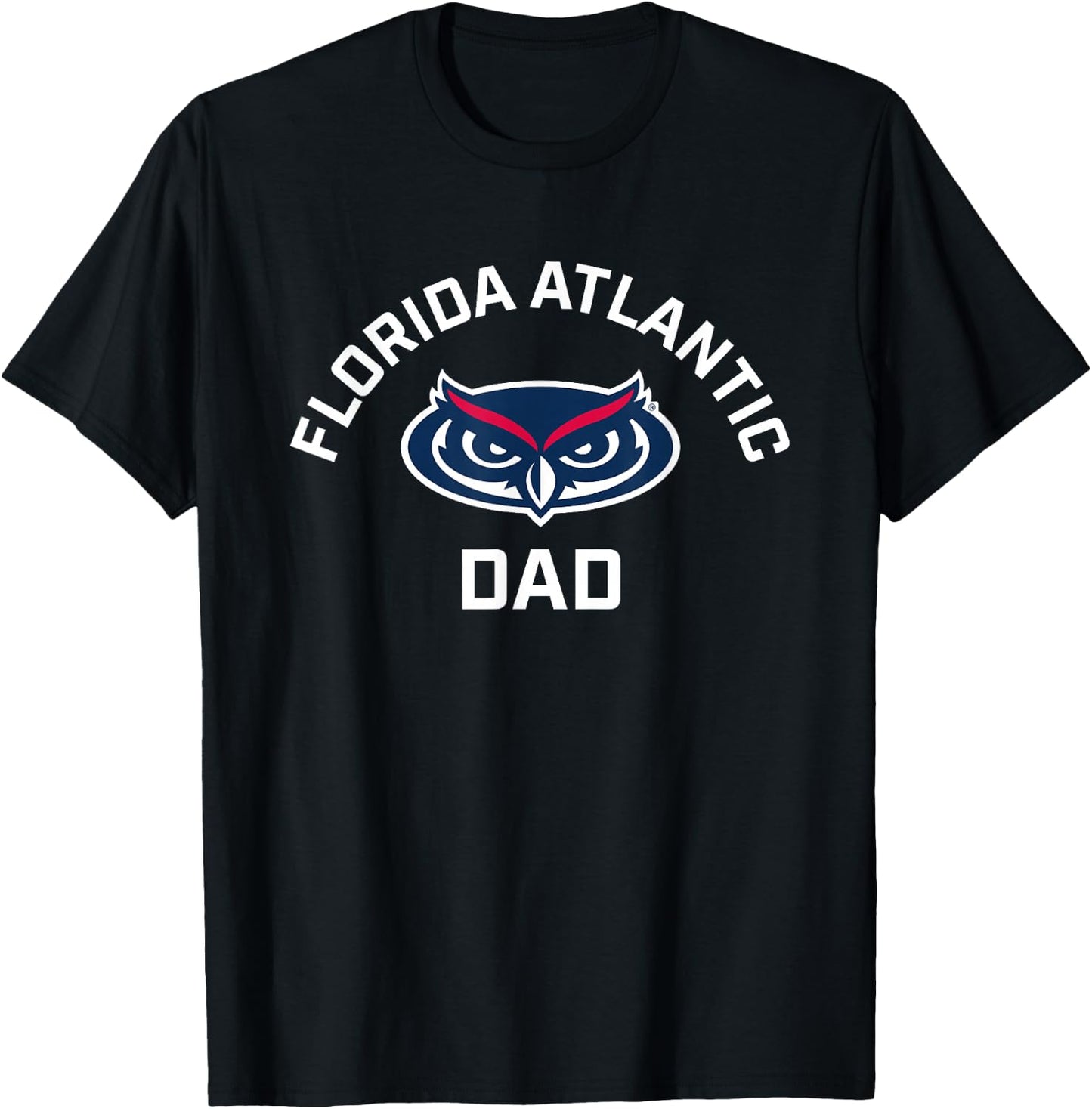 Florida Atlantic University FAU Owls Arched Dad T-Shirt - T-Shirt | Black