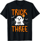 Trick or Three Theme Halloween 3rd Birthday Party Spooky T-Shirt - T-Shirt | Black