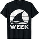 2025 Week Retro Shark Fin Lover Sea Ocean Animal Summer Trip Women Kids T-Shirt - T-Shirt | Black