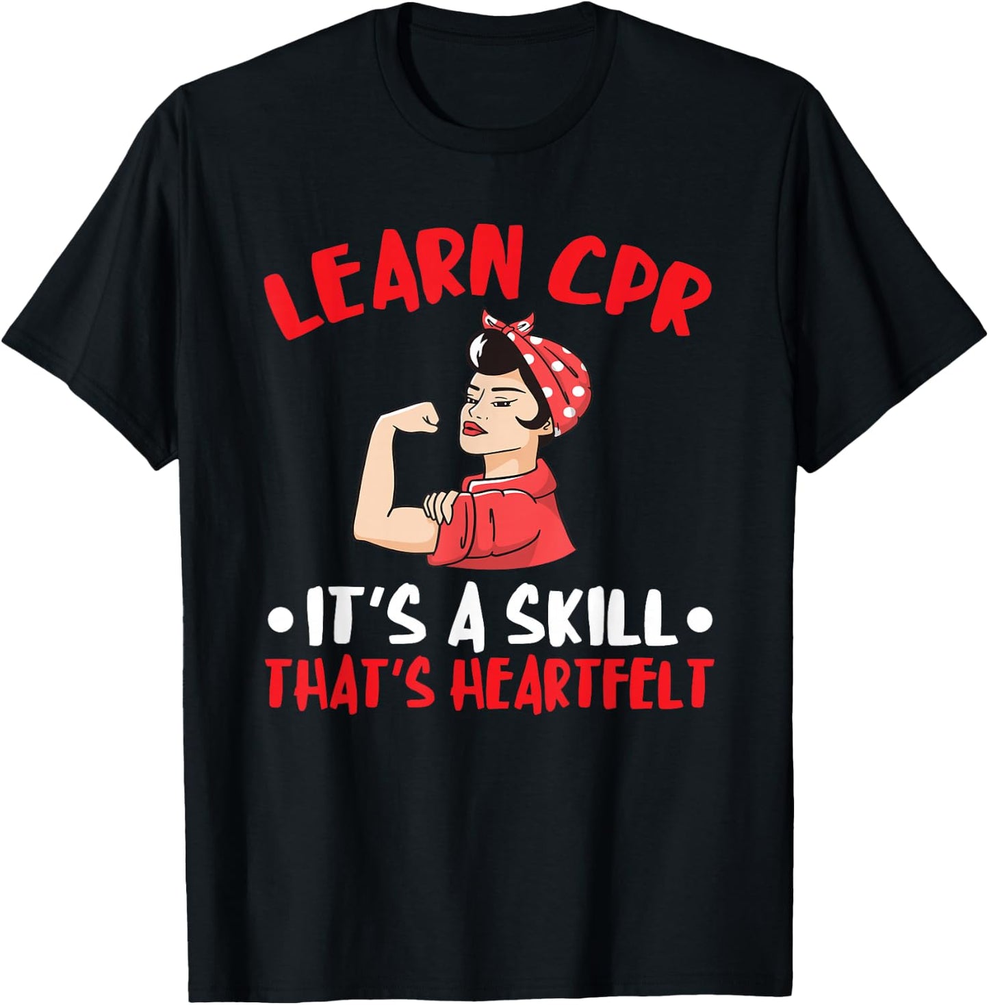 CPR Instructor AED Instructor Heartfelt Skill CPR Trainer T-Shirt - T-Shirt | Black