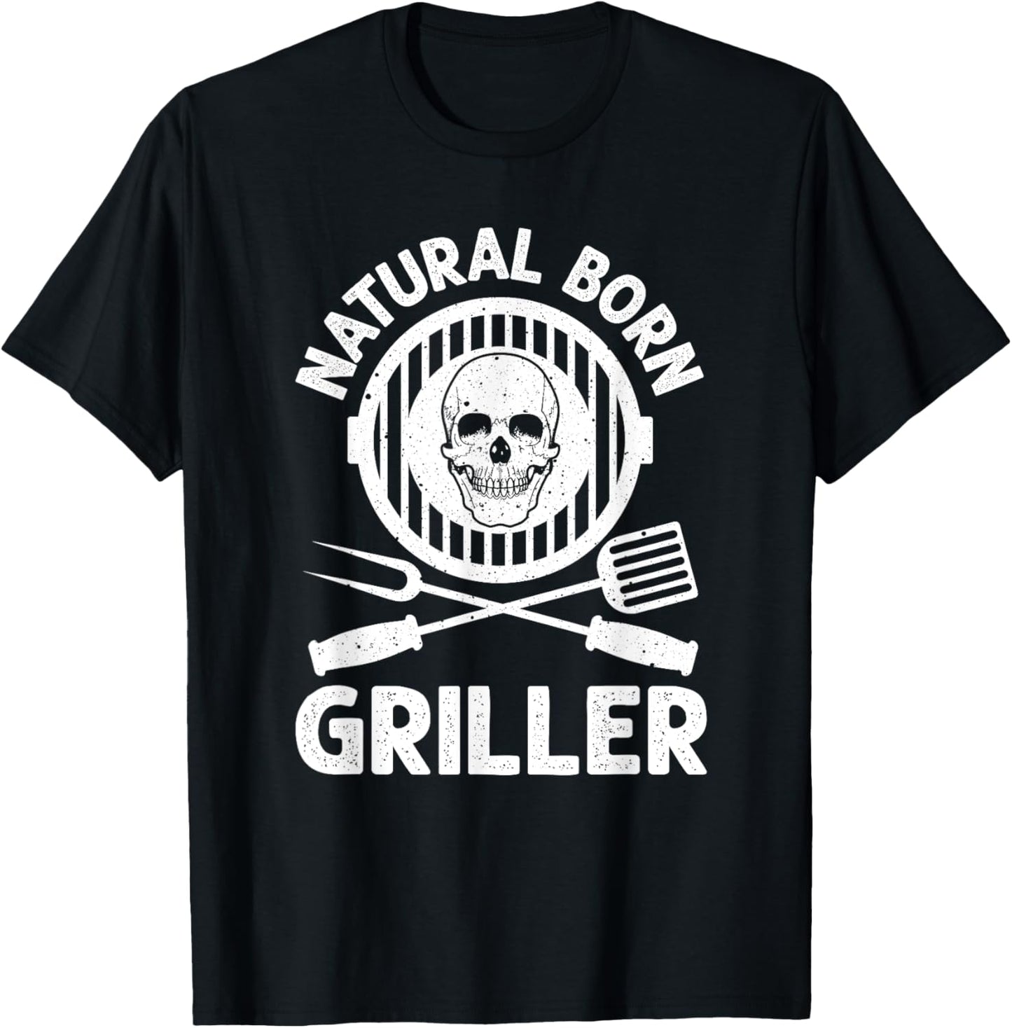Funny BBQ Art Women Grilling Meat Smoking Barbecue T-Shirt - T-Shirt | Black