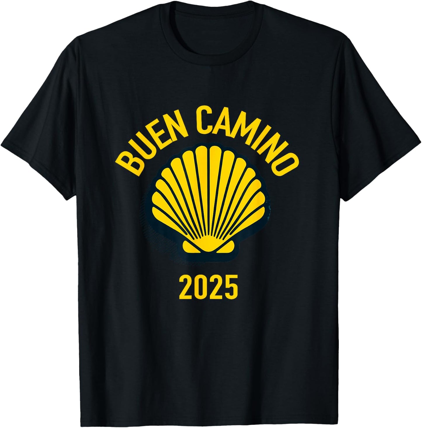 Hiking Camino De Santiago Scallop Shell 2025 T-Shirt - T-Shirt | Black