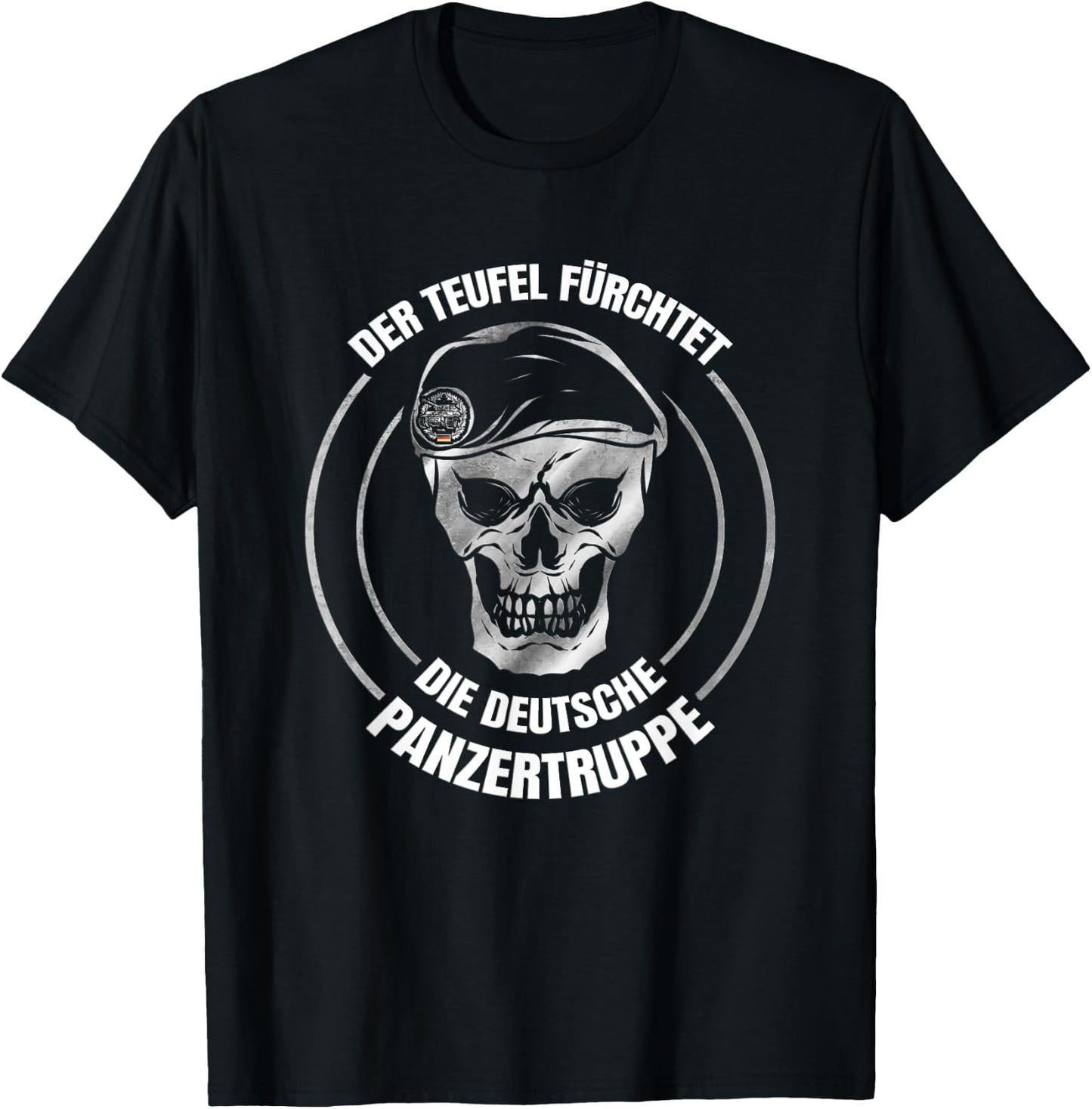 The Devil Fears the German Panzertruppe - Panzer T-Shirt - T-Shirt | Black