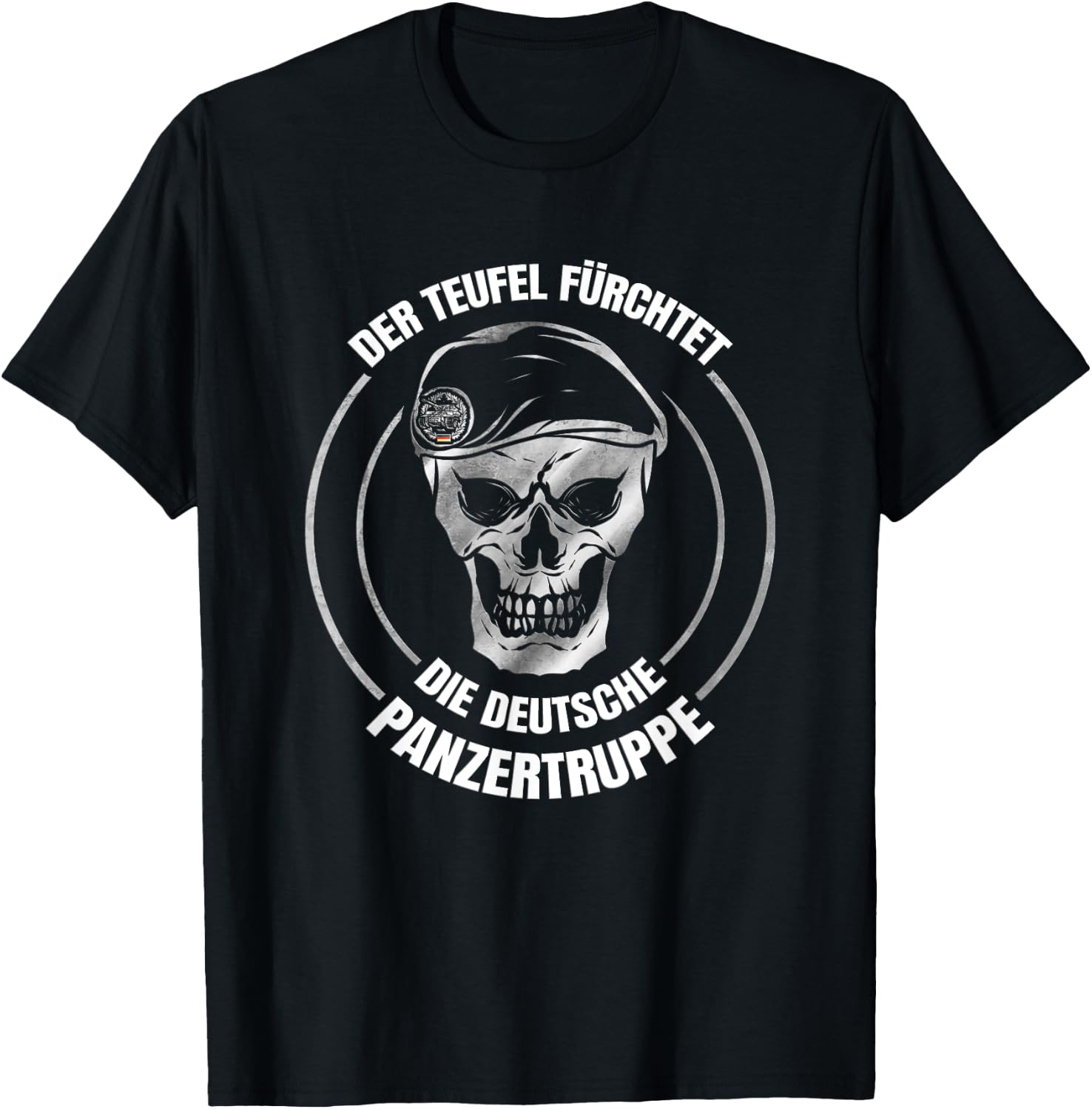 The Devil Fears the German Panzertruppe - Panzer T-Shirt - T-Shirt | Black