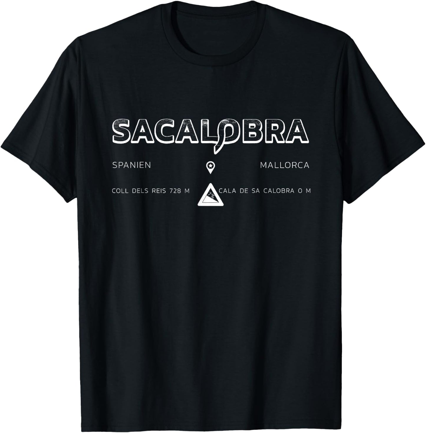 Sa Calobra Serpentines on Mallorca Cycling T-Shirt - T-Shirt | Black
