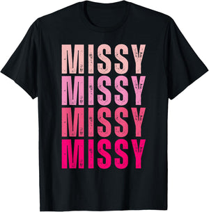 I Love Missy First Name Missy Vintage T-Shirt - T-Shirt | Black