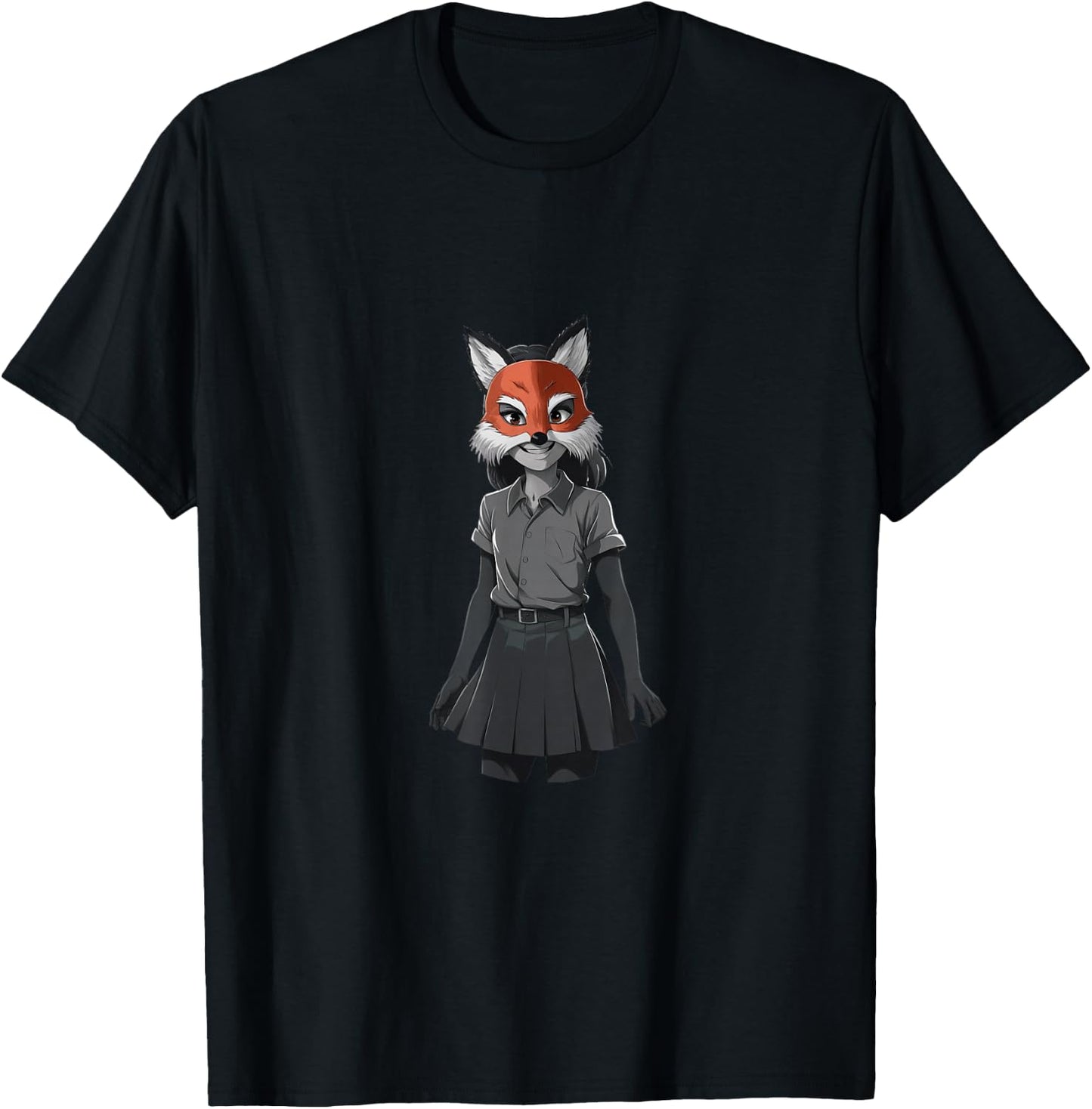 Fox Therian Mask T-Shirt - T-Shirt | Black