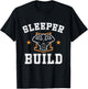 College skinny strong gym athlete funny sleeper build T-Shirt - T-Shirt | Black