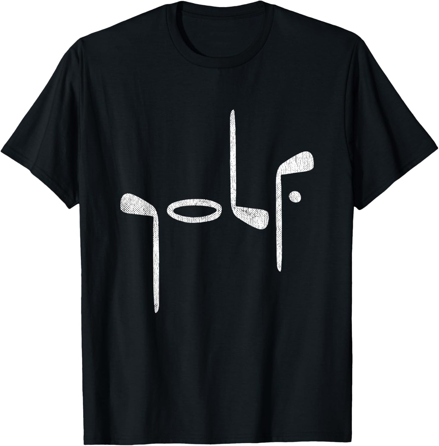 Golf Minimalist Logo Women Golf Fan Men Golfer T-Shirt - T-Shirt | Black