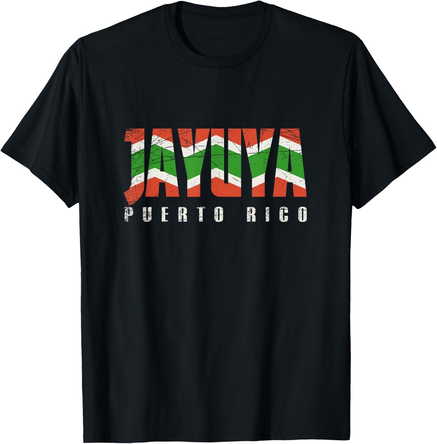 Jayuya City in Puerto Rico, Jayuya Flag T-Shirt - T-Shirt | Black