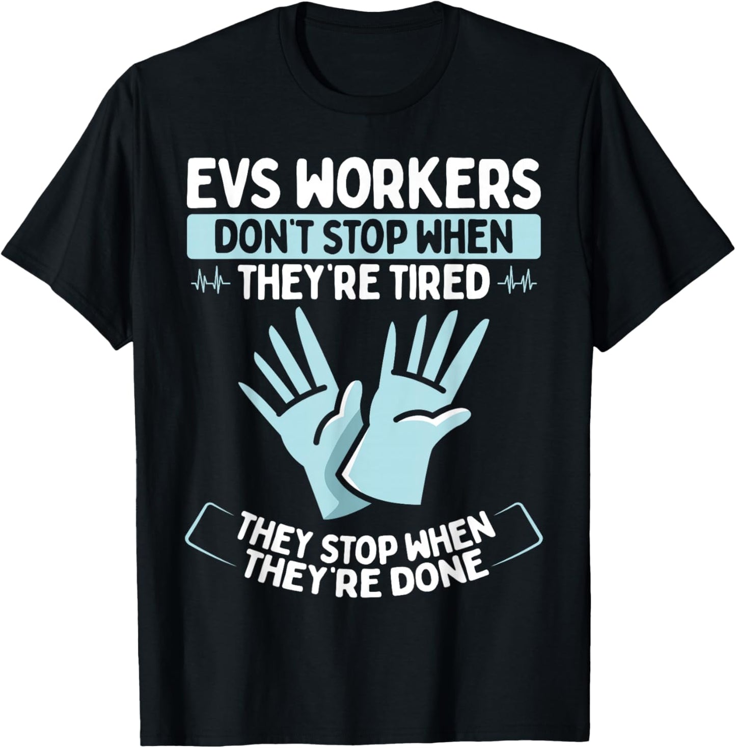 EVS Tech Essentials EVS Technician Badge Buddy EVS Worker T-Shirt - T-Shirt | Black
