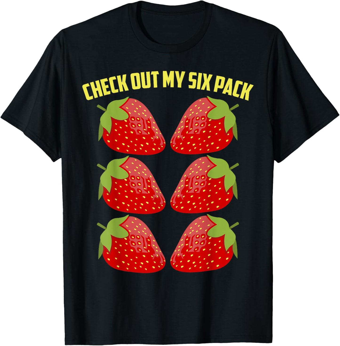 Cool Strawberry Art Women Strawberry Fruit Lover T-Shirt - T-Shirt | Black