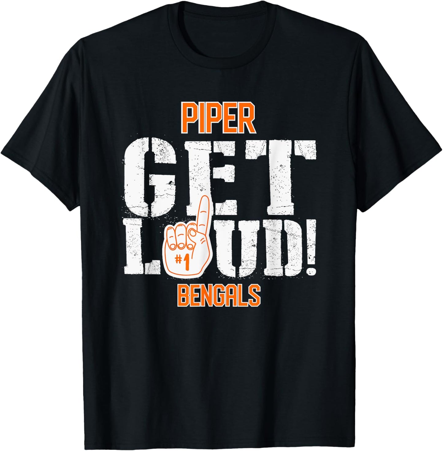 Piper High School GET LOUD Bengals T-Shirt - T-Shirt | Black