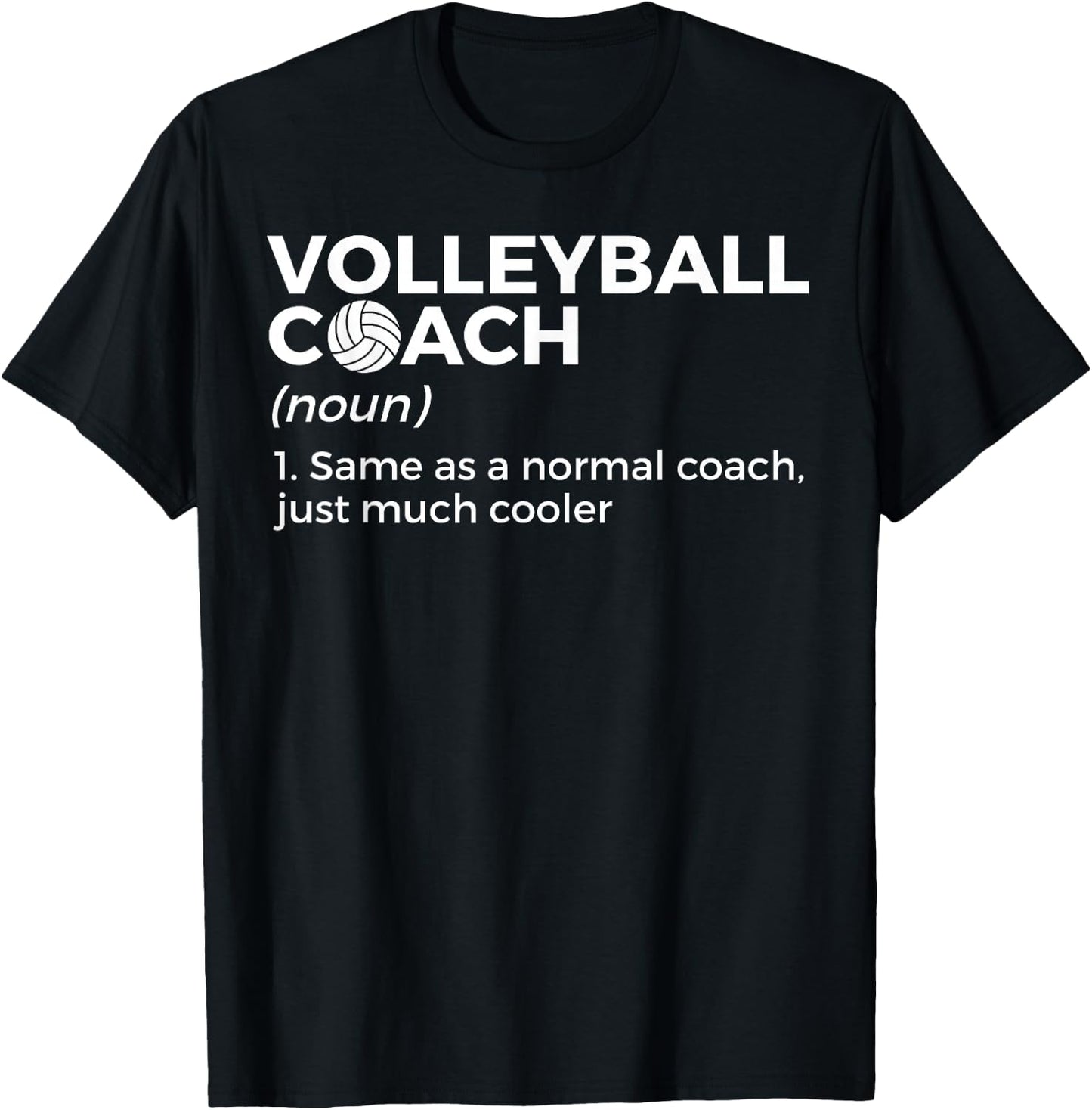 Funny Volleyball Coach Definition T-Shirt - T-Shirt | Black