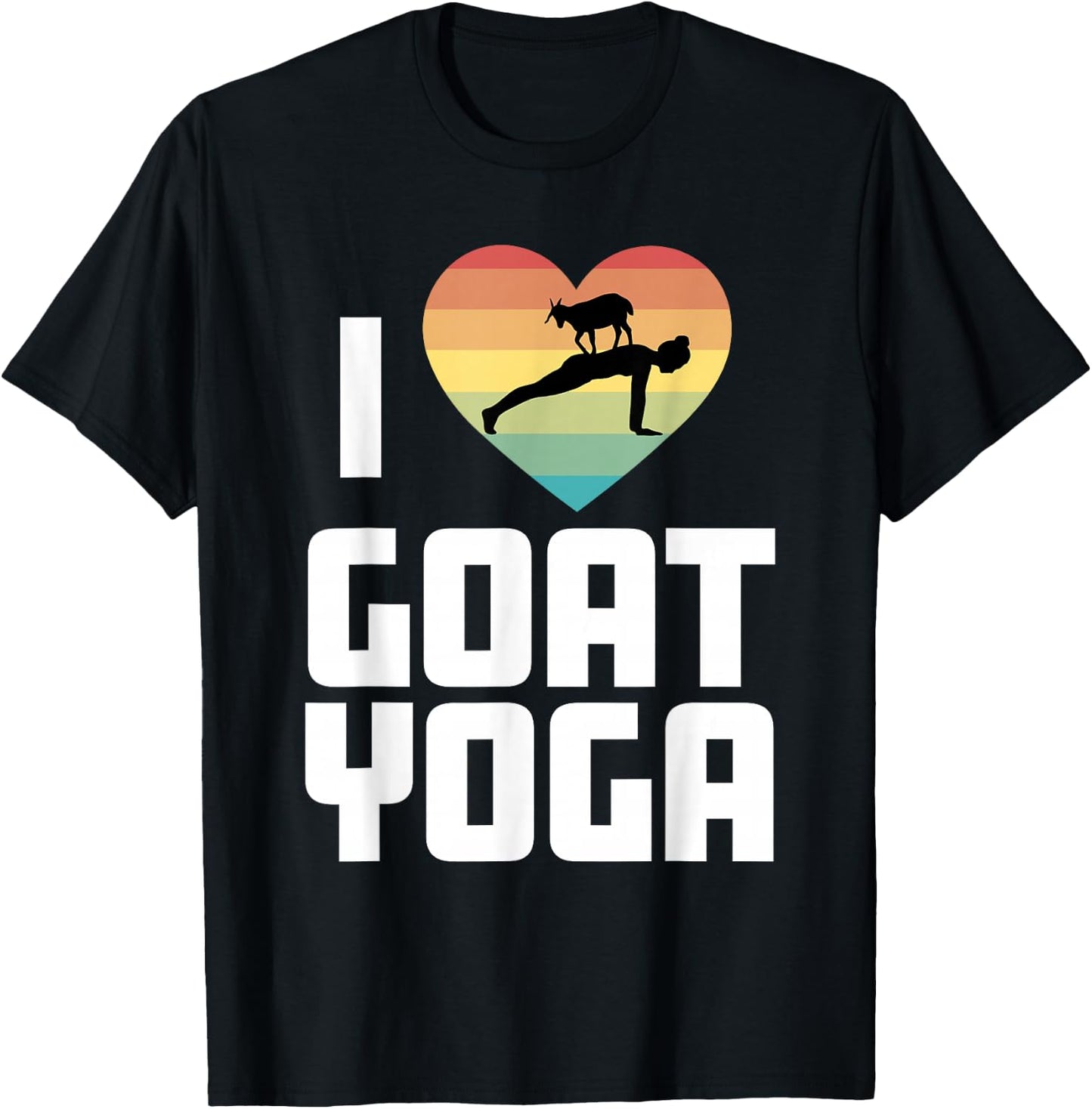 Goat Yoga Funny Meditation Zen Namaste I love Goat Yoga T-Shirt - T-Shirt | Black