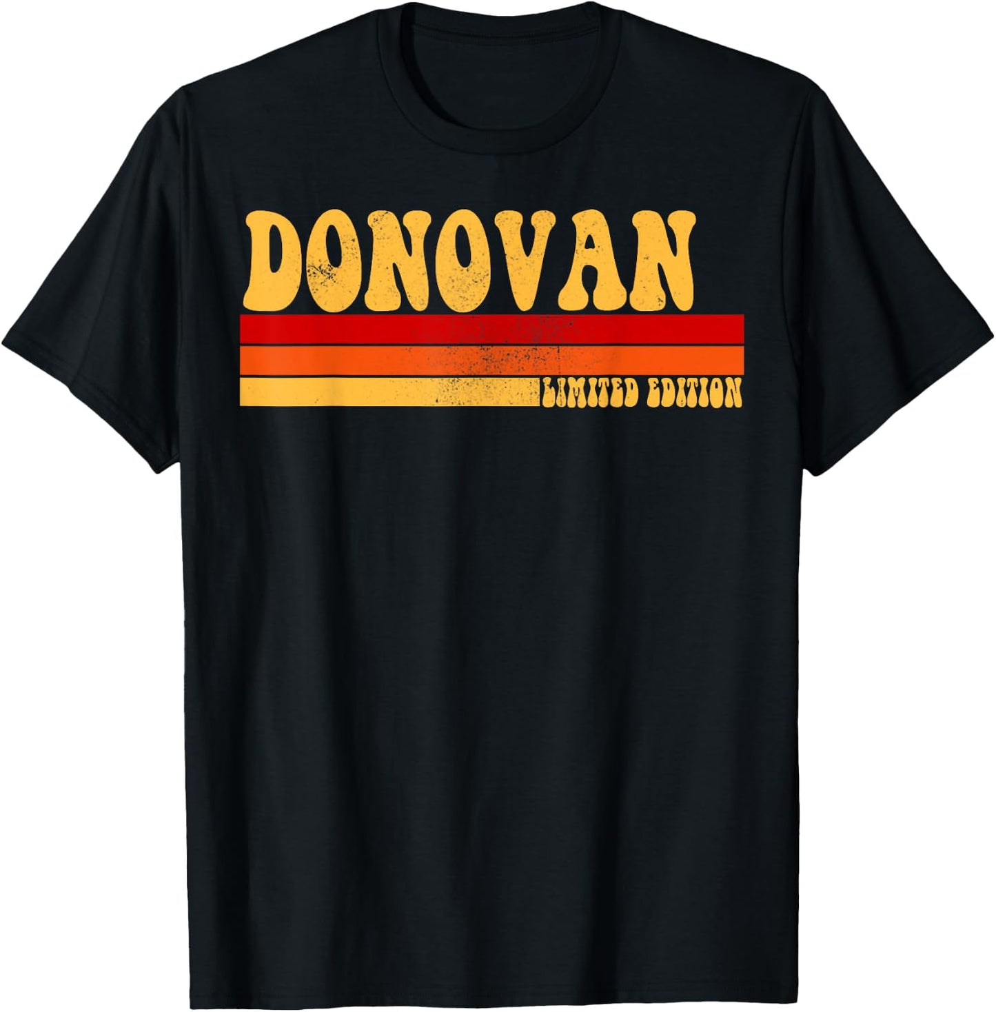 DONOVAN Name Personalized Idea Men Retro Vintage DONOVAN T-Shirt - T-Shirt | Black