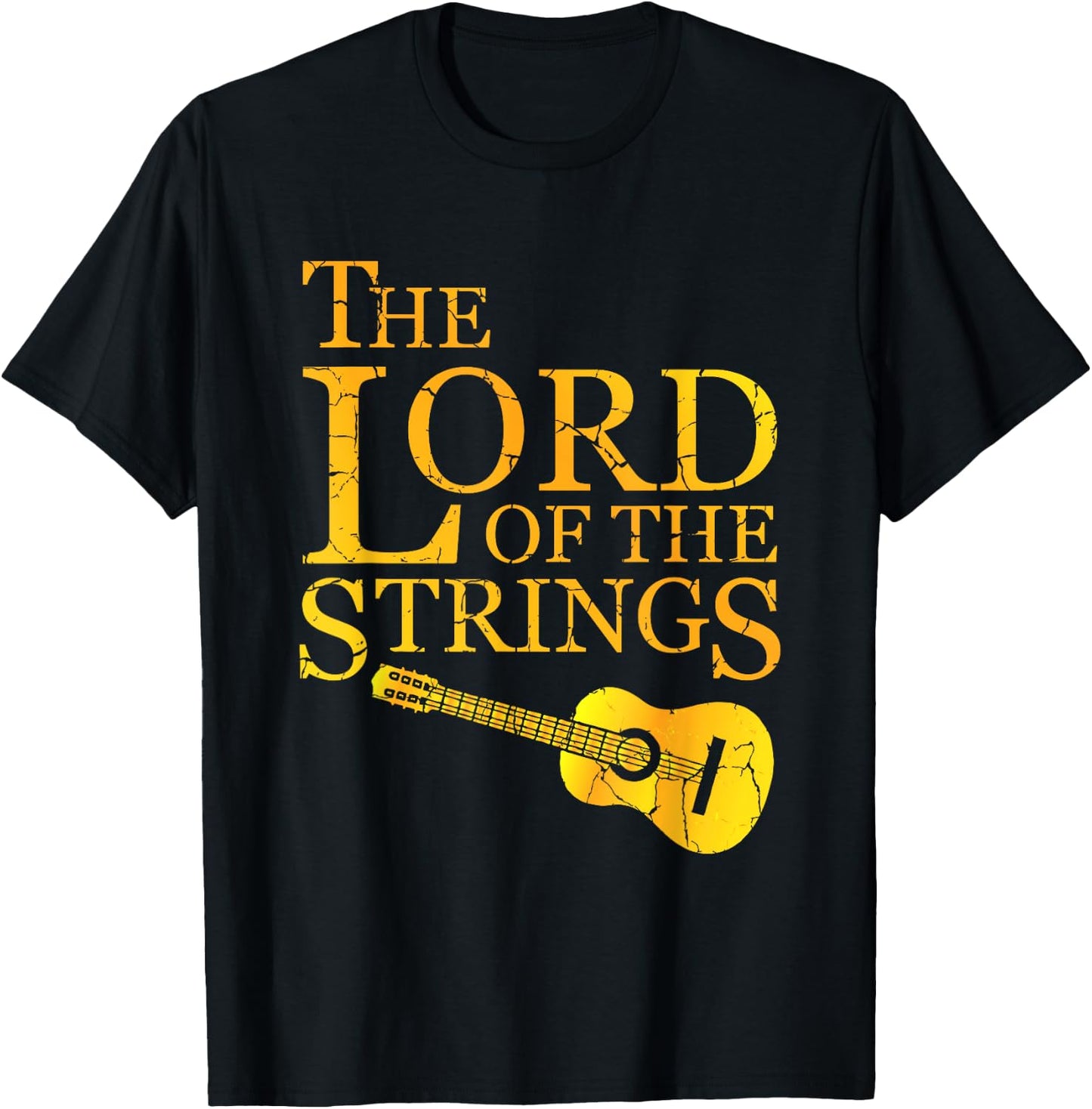 The Lord Of The Strings Guitarist Or Musician Lover T-Shirt - T-Shirt | Black