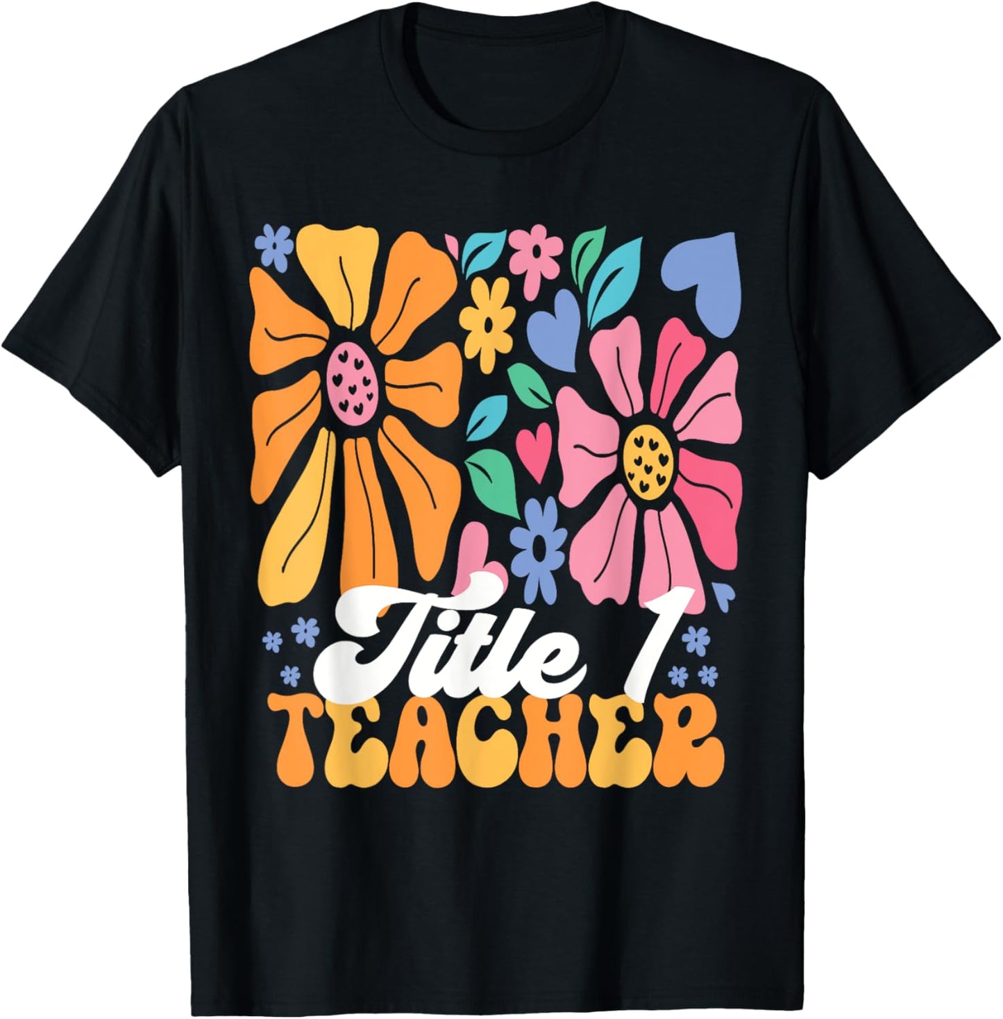 Title 1 Teacher Appreciation Reading Teacher Back To School T-Shirt - T-Shirt | Black