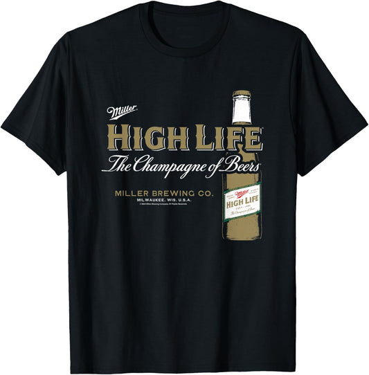 Miller High Life The Champagne Of Beers Brewing Co. Vintage T-Shirt - T-Shirt | Black