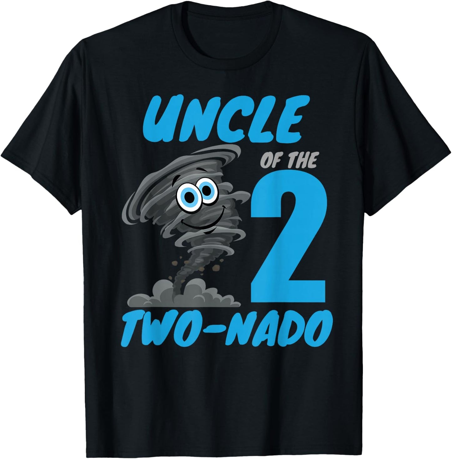Uncle of The Two-Nado Storm TorNado 2nd Two Birthday Boy T-Shirt - T-Shirt | Black