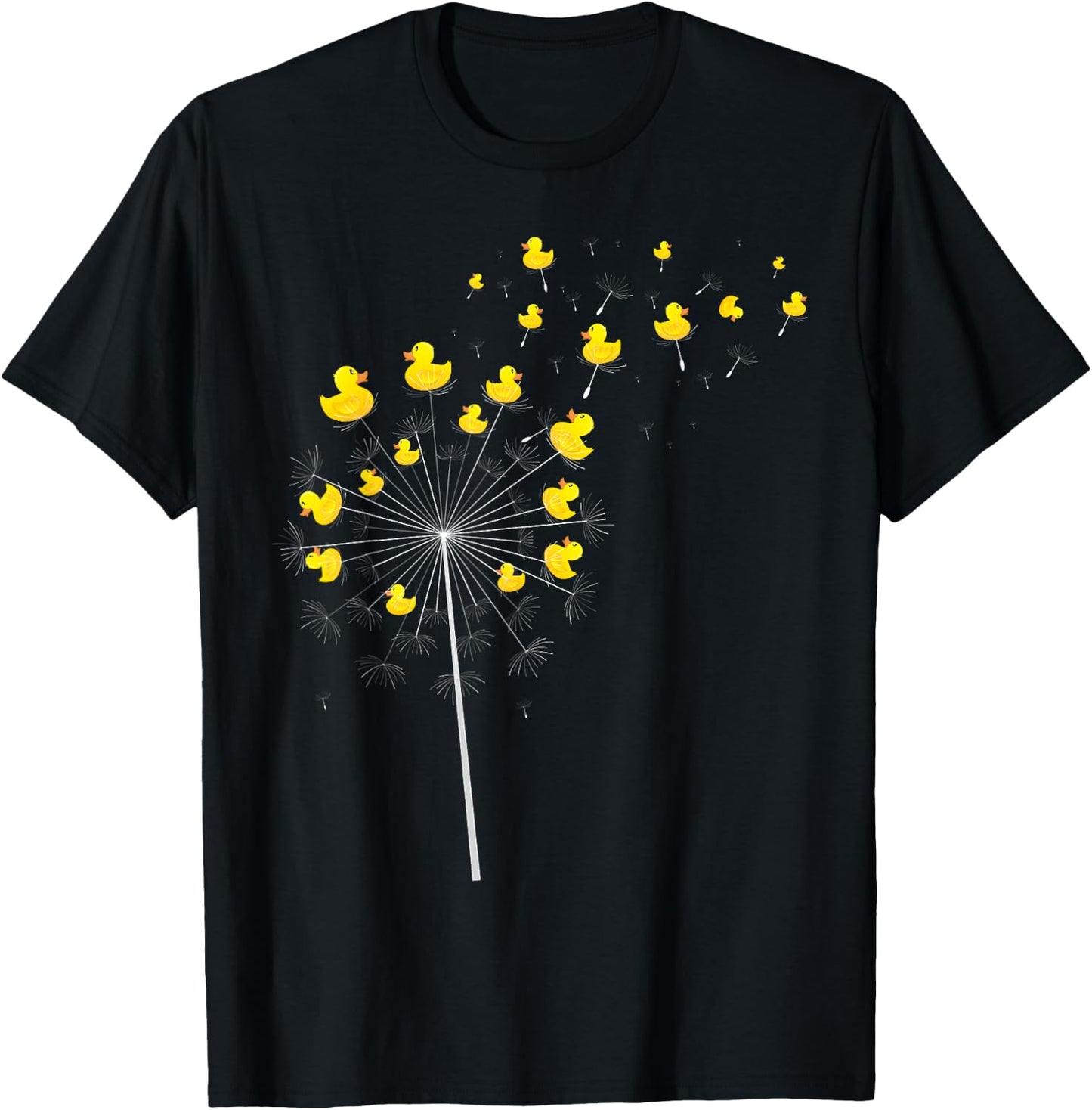 Dandelion Duckie Lover Duckling Bath Toy Ducky Rubber Duck T-Shirt - T-Shirt | Black