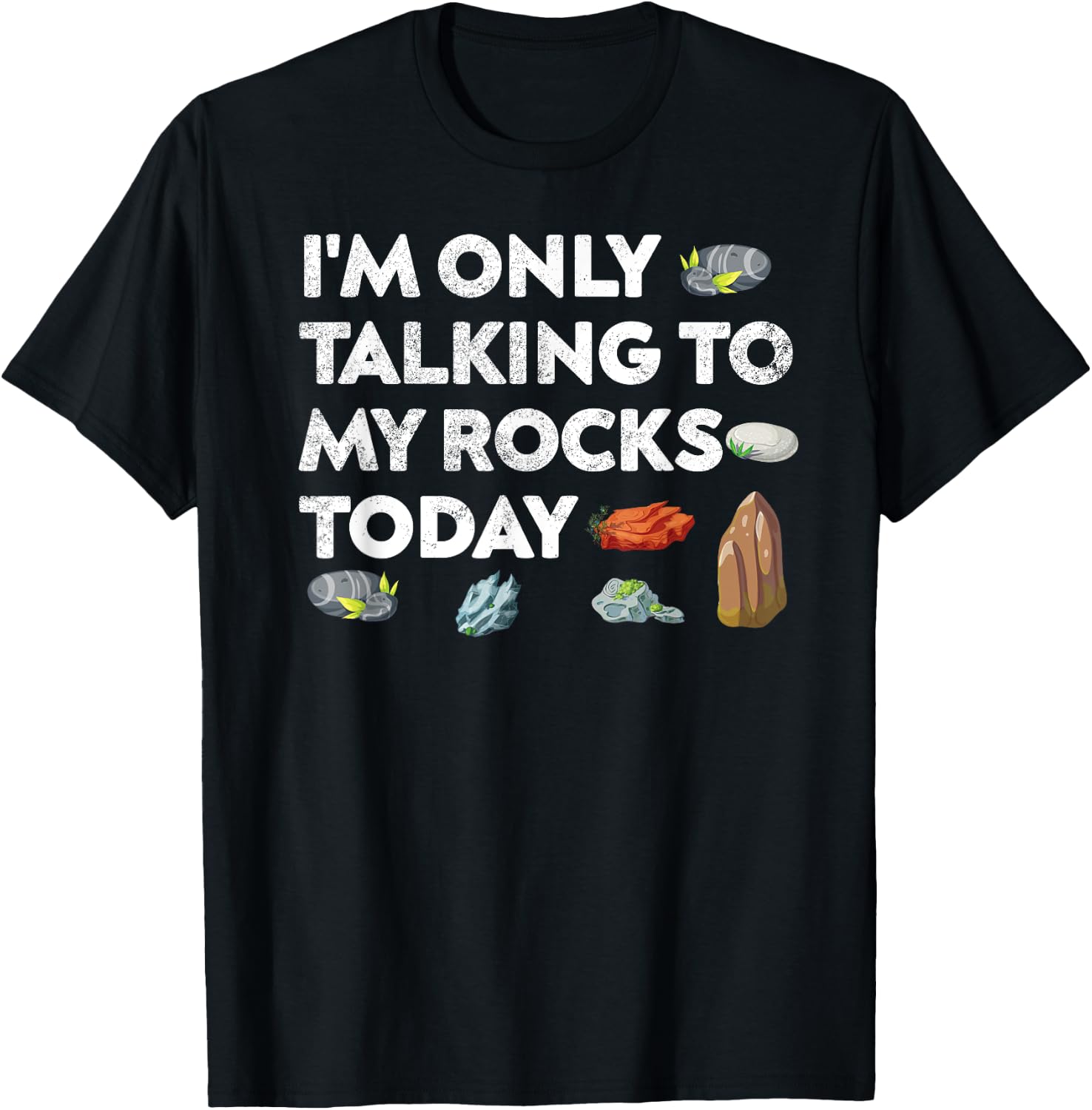 I'm Only Talking To My Rocks Today Geologist Geology Fans T-Shirt - T-Shirt | Black