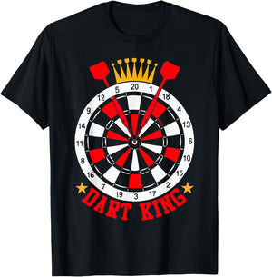 Dart King Funny Dart Board and Dart Game Lover Men T-Shirt - T-Shirt | Black