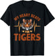 Tiger Wild Cat My Heart Beats For Tigers T-Shirt - T-Shirt | Black
