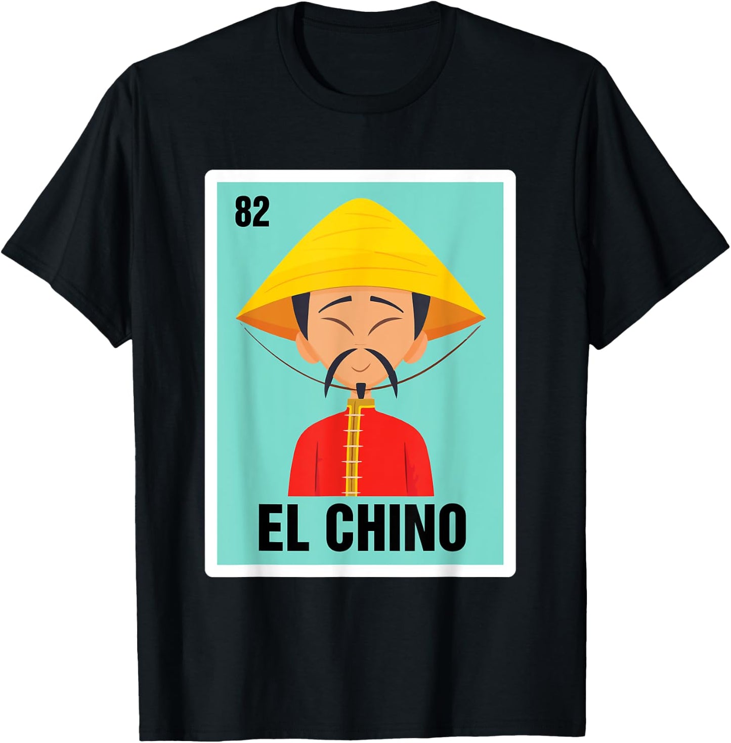 Spanish Mexicana The Chinese El Chino Mexican Bingo Card T-Shirt - T-Shirt | Black