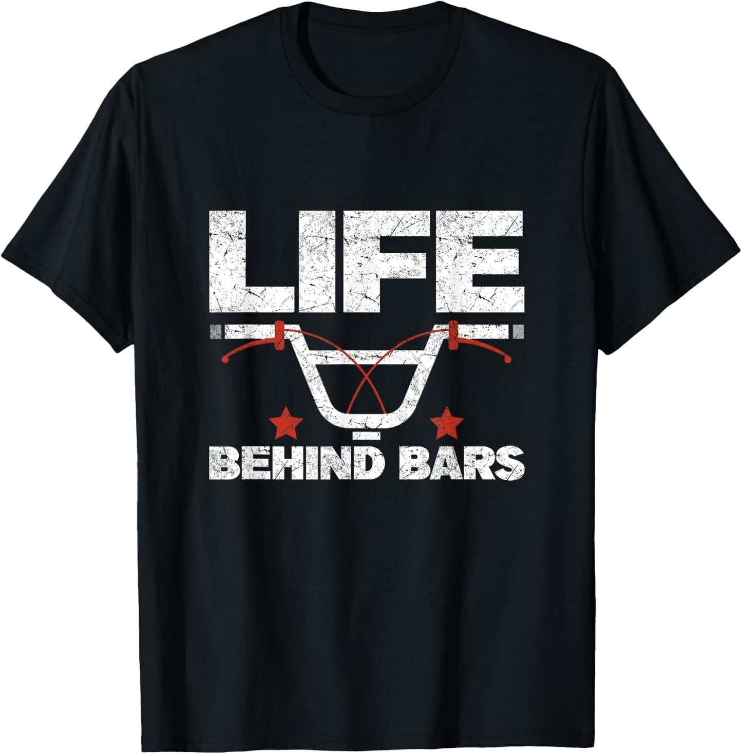 Life Behind Bars | BMX Bike Racing T-Shirt - T-Shirt | Black