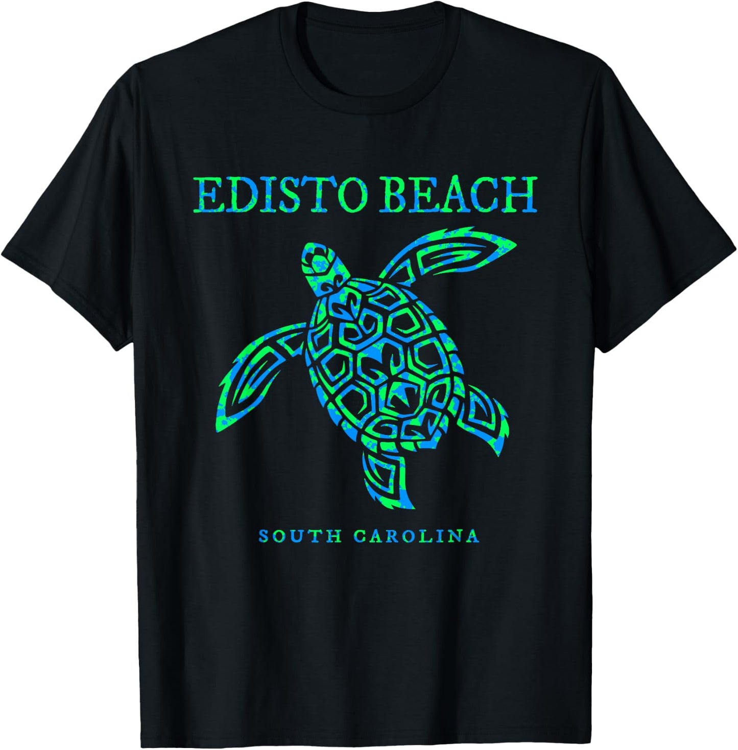 Edisto Beach South Carolina Sea Turtle Boys Girls Toddler T-Shirt - T-Shirt | Black