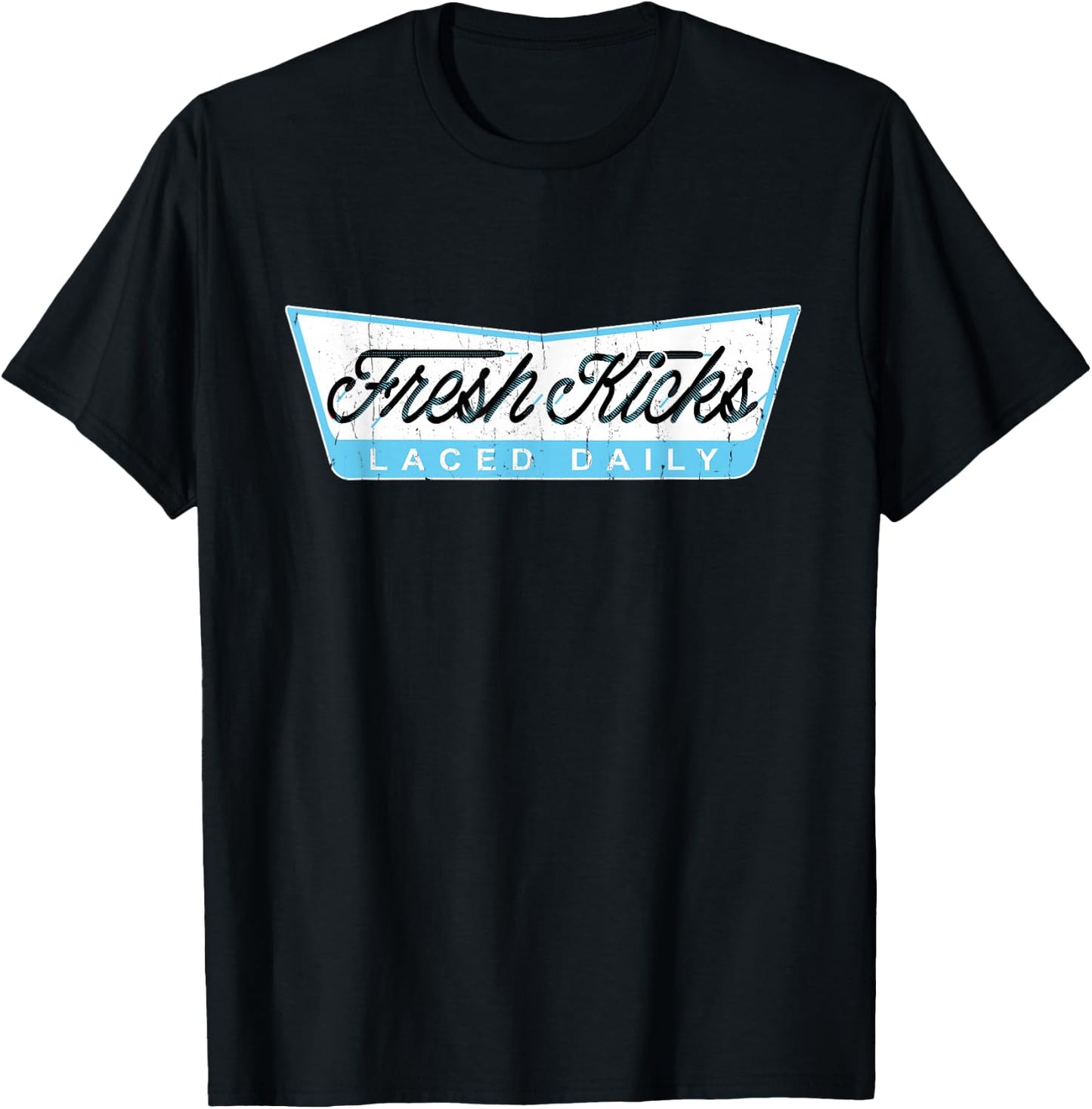 Blue Fresh Kicks Blue Graphic T-Shirt - T-Shirt | Black