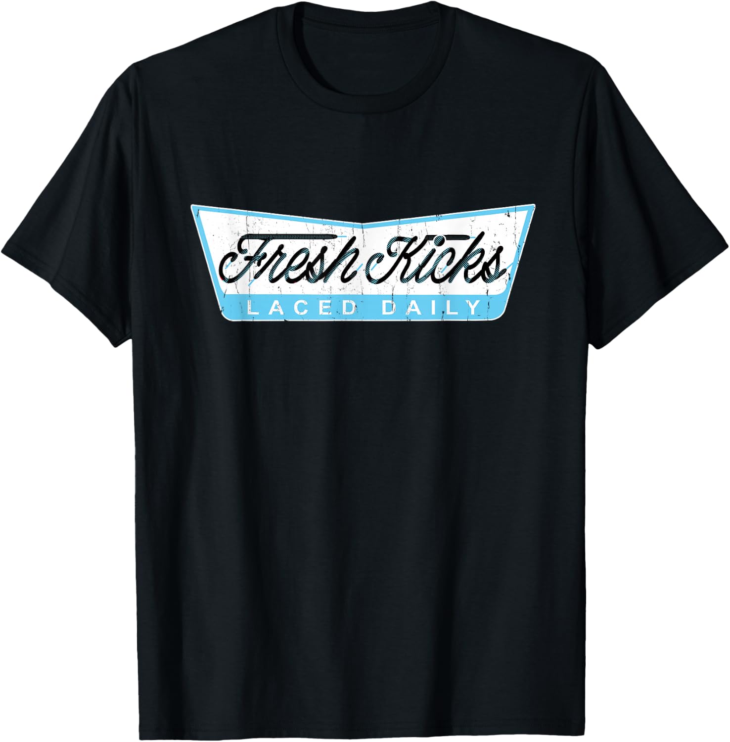 Blue Fresh Kicks Blue Graphic T-Shirt - T-Shirt | Black