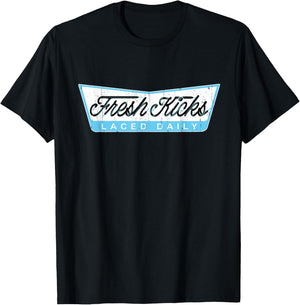 Blue Fresh Kicks Blue Graphic T-Shirt - T-Shirt | Black