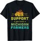 Michigan Farmers Local Market Farms Retro Tractor Souvenir T-Shirt - T-Shirt | Black